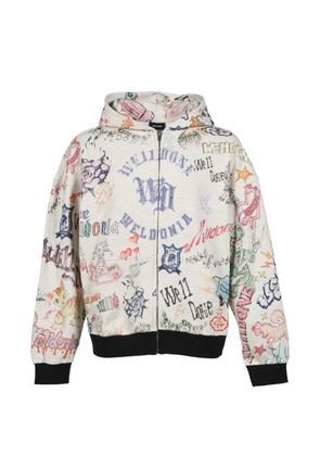 We11done zip-up hoodie - Neutrals