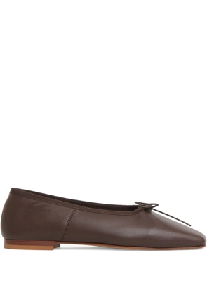 Mansur Gavriel square-toe ballerina flats - Brown