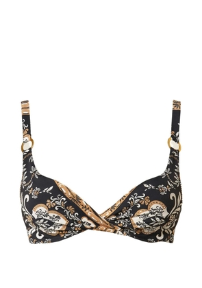TWINSET foulard-print underwired bikini top - Black