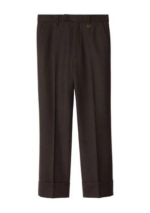 Burberry turn-up wool trousers - Brown