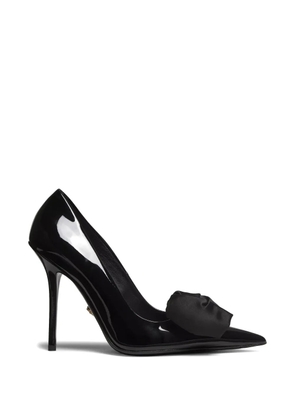 Versace bow medallion pumps - Black