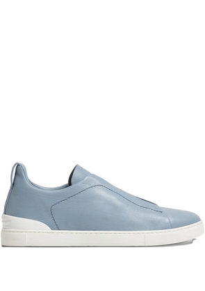 Zegna leather sneakers - Blue