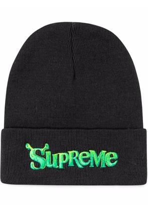 Supreme x Shrek logo beanie - Black