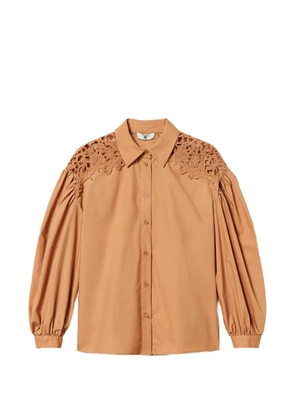 TWINSET balloon-sleeve shirt - Neutrals