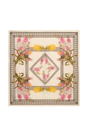 Blumarine logo print scarf - Neutrals