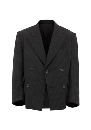 Junya Watanabe MAN pinstripe double-breasted blazer - Black