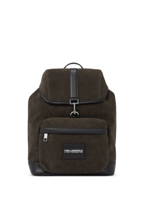 Karl Lagerfeld faux-suede k/traveller backpack - Brown