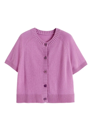 Chinti & Parker button-up short-sleeve cardigan - Purple