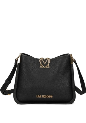 Love Moschino logo-plaque cross body bag - Black