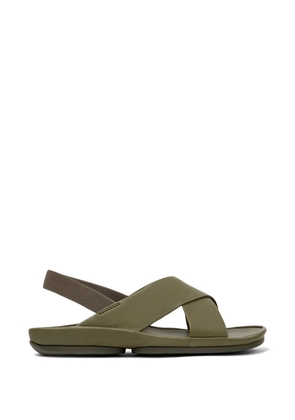 Camper Isla crossover-strap leather sandals - Green