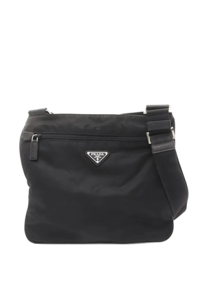 Prada Pre-Owned triangle-logo shoulder bag - Black
