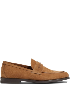 Zegna suede penny loafers - Brown