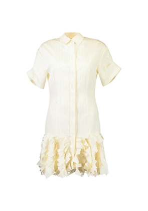 Alexis Ema ruffled striped mini dress - Yellow
