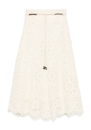 ZIMMERMANN Rhiannon embroidered skirt - Neutrals