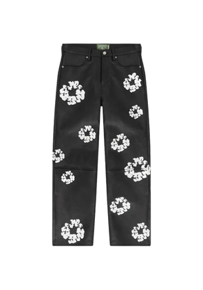 Denim Tears floral-motif trousers - Black