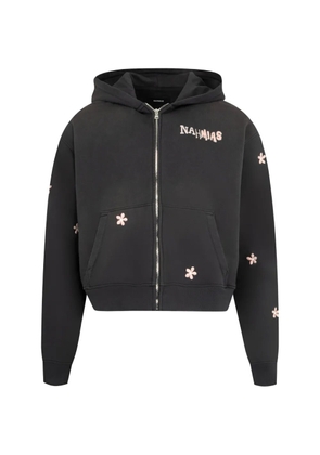 Nahmias Flower Gromes zip-up hoodie - Black
