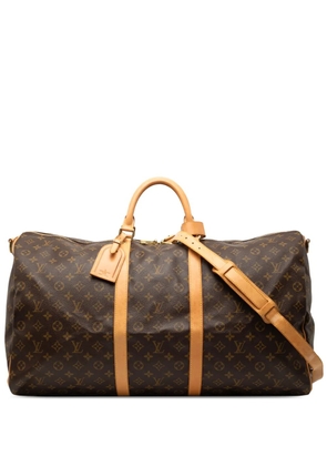Louis Vuitton Pre-Owned 2001 Monogram Keepall Bandouliere 60 travel bag - Brown