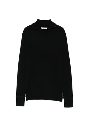 6397 zip-up collar sweater - Black