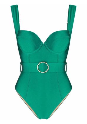 Noire Swimwear belted one-piece swimsuit - Green