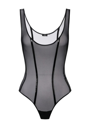 Elisabetta Franchi tulle bodysuit - Black