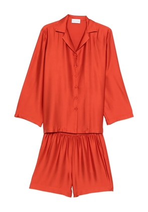 SILKYLICIOUS silk shorts set - Orange