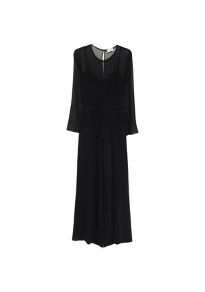 P.A.R.O.S.H. belt sheer jumpsuit - Black