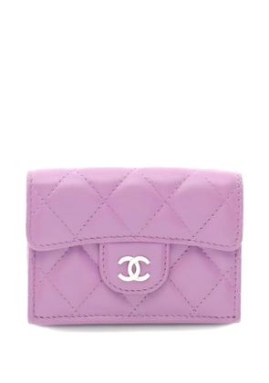 CHANEL Pre-Owned 2019 matelasse flap wallet - Purple