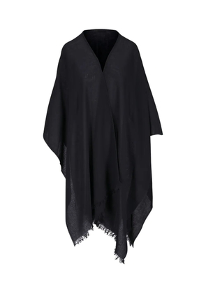 Akris fringed scarf - Black
