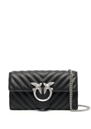 PINKO Love One quilted wallet-on-chain - Black