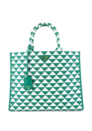 Prada Pre-Owned Symbole Shopper Jacquard Large tote bag - Green