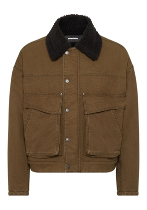 DSQUARED2 logo-embroidered jacket - Brown