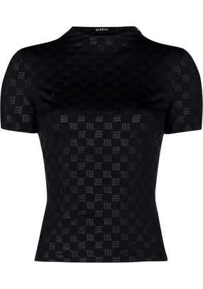 MISBHV monogram-print short-sleeved T-shirt - Black