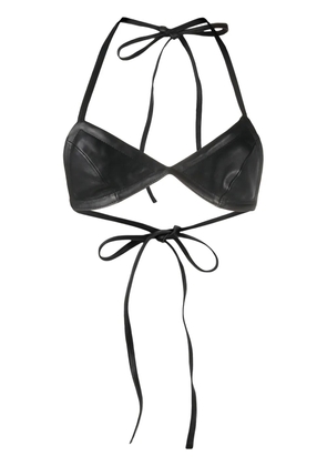 Off-White triangle leather top - Black