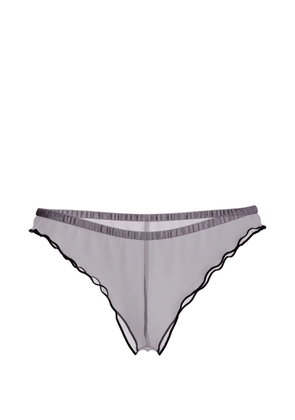 Maison Close La Parisienne ruffled tanga - Grey
