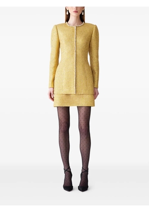 Carolina Herrera lurex tweed mini skirt - Yellow