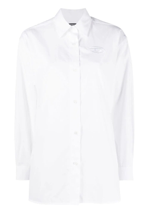 Diesel C-Bruce-B logo-embroidered shirt - White