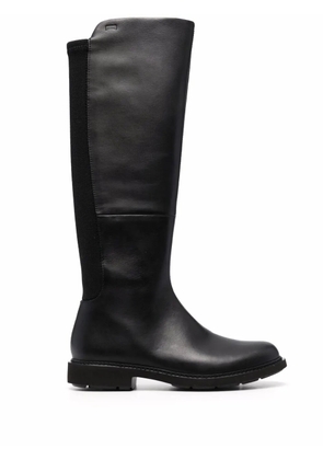 Camper knee-length panelled leather boots - Black