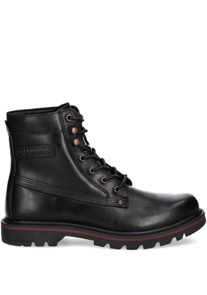 caterpillar lace-up leather boots - Black