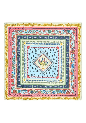 Bimba y Lola floral-print scarf - Blue
