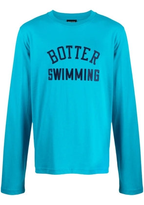 Botter logo-embroidered organic cotton T-shirt - Blue