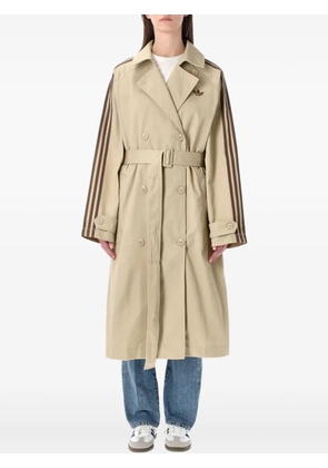 adidas stripe belted coat - Neutrals