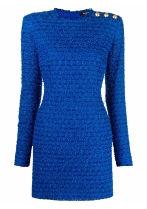 Balmain tweed mini dress - Blue