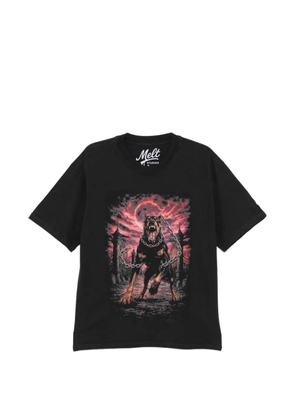 Melt graphic print T-shirt - Black