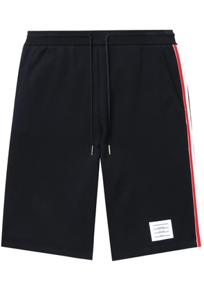 Thom Browne side-stripe track shorts - Blue