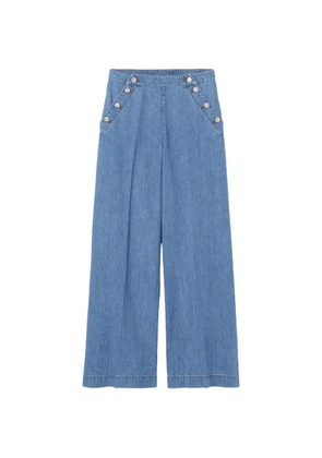 Claudie Pierlot buttoned wide-leg jeans - Blue