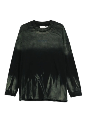 Feng Chen Wang dip-dye long-sleeved sweatshirt - Green
