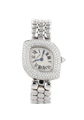 Cartier 1990 Navette white gold diamond 26mm watch