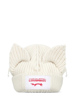 Charles Jeffrey Loverboy ears beanie - Neutrals