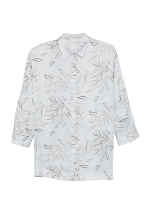 Peserico floral-print shirt - Blue