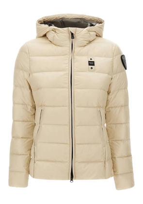 Blauer Charme quilted hooded jacket - Neutrals
